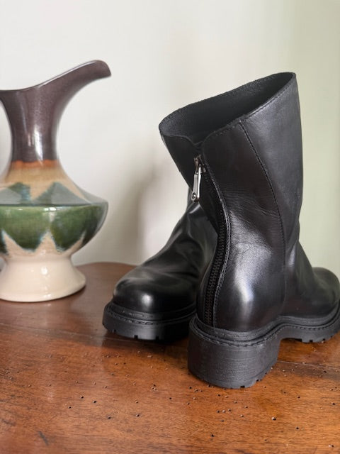 Bottines plates noires