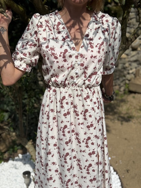 Robe longue fleurie