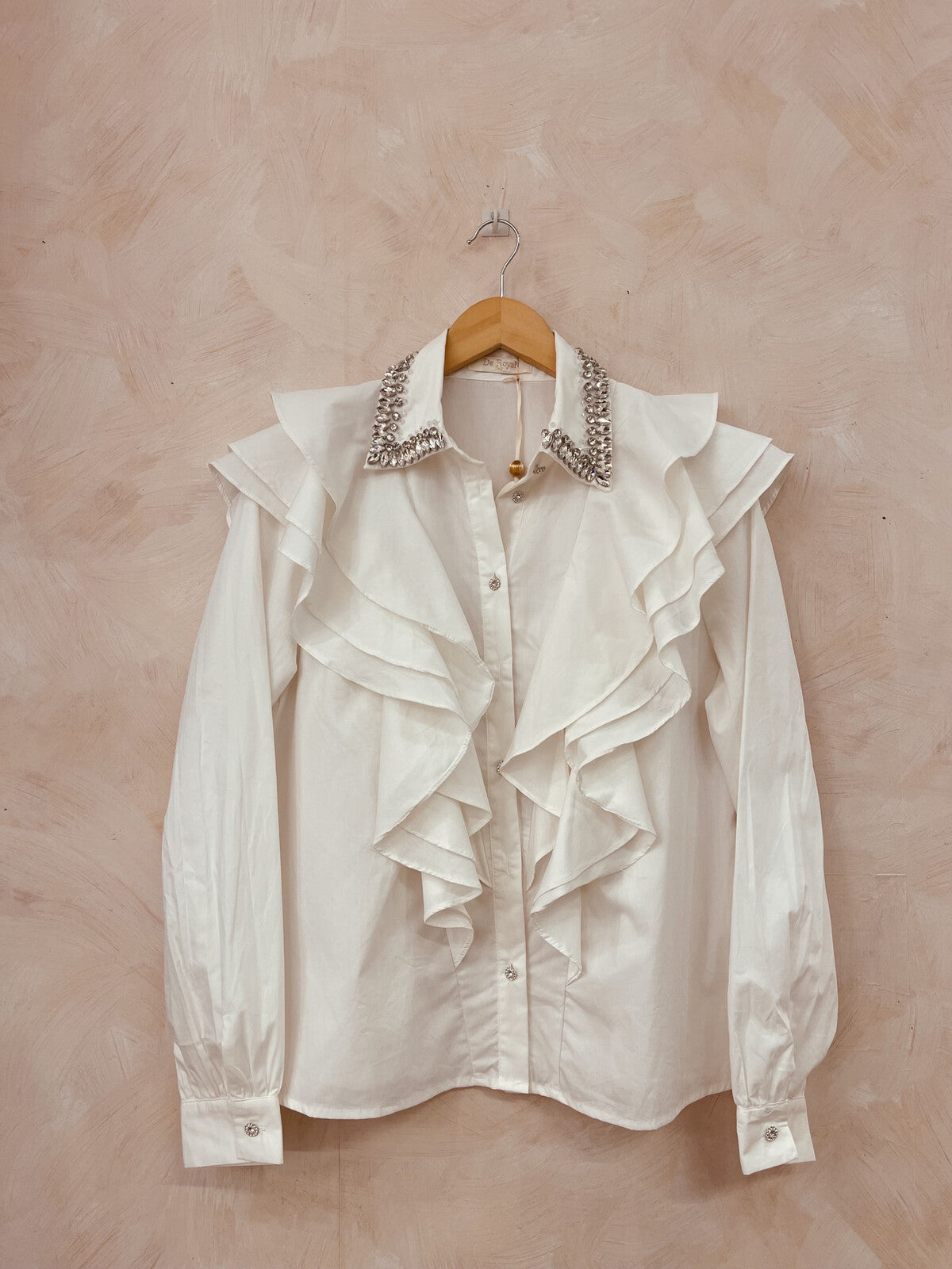 Chemise blanche volants