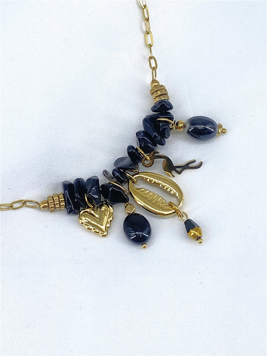 Collier fantaisie noir