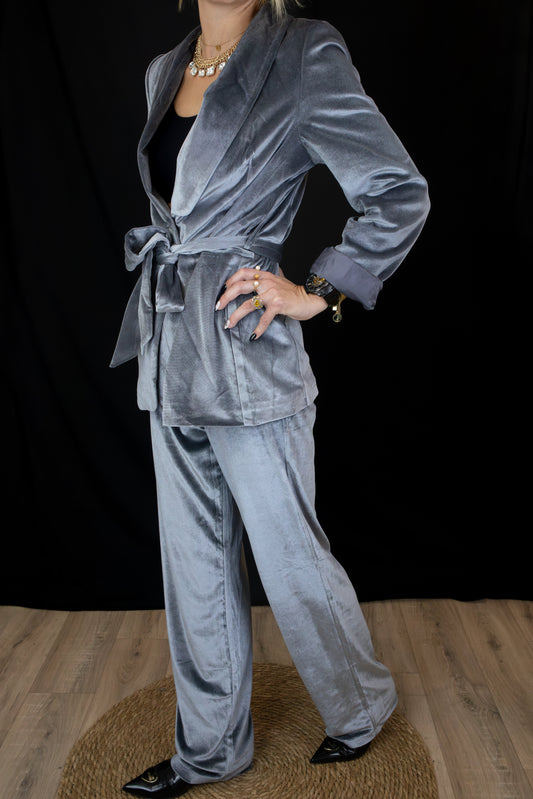 Tailleur oversize en velours