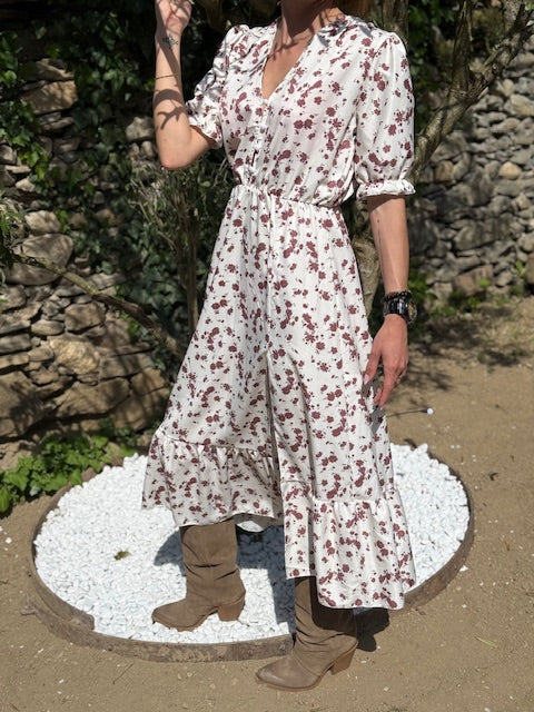 Robe longue fleurie